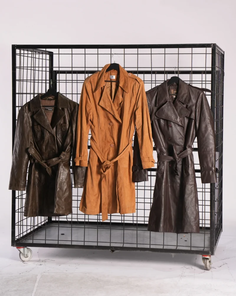 MEN'S LEATHER + SUEDE TRENCH