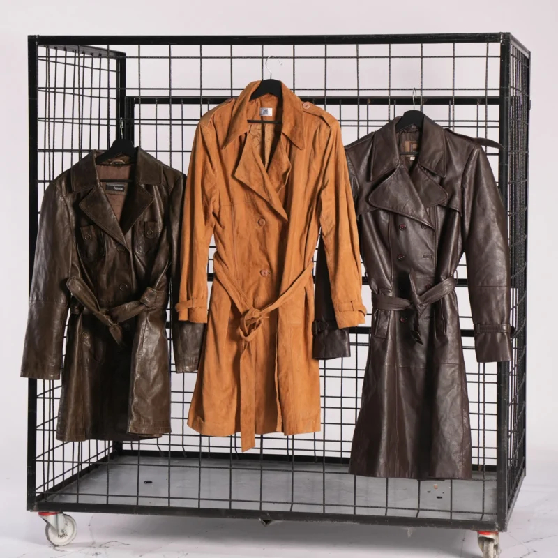 MEN'S LEATHER + SUEDE TRENCH