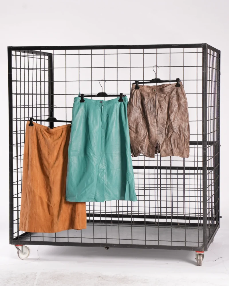 SUEDE + LEATHER SKIRTS