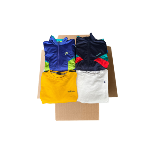 box sweatshirts + track jackets